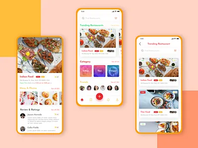 Food Sharing app Screen redesign app color food and drink food app redesign ui ux web