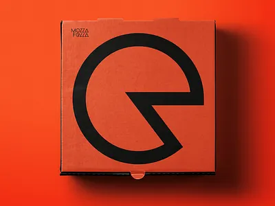 Mozzafella Pizza Box box box design branding flat logo pizza pizza box