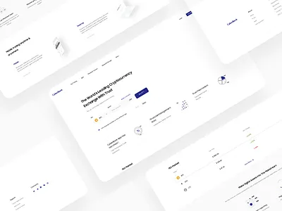 Crypto Exchange Landingpage bank bitcoin blockchain btc crypto exchange landingpage minimal minimalist ui ux wallet web website white