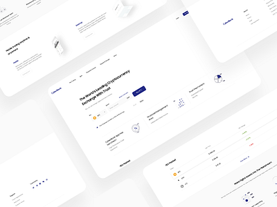 Crypto Exchange Landingpage bank bitcoin blockchain btc crypto exchange landingpage minimal minimalist ui ux wallet web website white