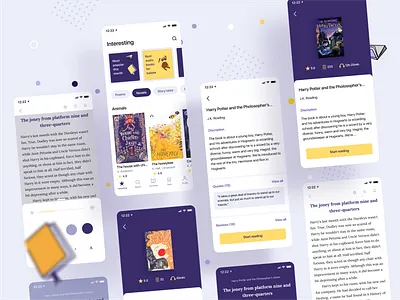 Booksfor children book book covers book reading books design harry potter ios kids mobile mobile ui ui ui design
