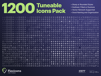 Flexicons for Figma 1.2: 1200 icons android design figma filled flexible flexicons glyph icon icon pack icon set icons ios kit outlined pack set sharp toolbar tune vector