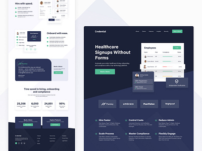 Credential - SaaS Landing Page agency business design header health health care healthcare landing landing page landingpage saas saas design saas landing page saas website software ui ux web web design webflow website