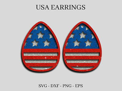 Veterans Day Earrings SVG