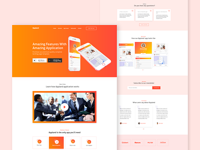 Appland Landing page redesign app design landingpage logo react sass ui ux web