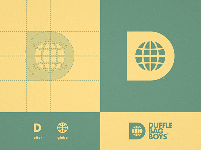 Duffle Bag Boys - Logo Design apparel design apparel logo brand brand identity branding d letter earth fashion globe identity designer lettermark logomark logotype designer negative space smart mark streetwear tshirt typography world worldwide