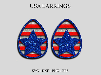 Patriotic Earrings SVG