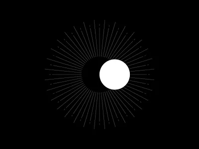 5th June Lunar Eclipse creative design illustration logo poster space type typography