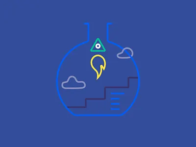 OKRs Pilot illustration kpi linear pilot rocket