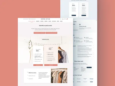 Landing page for subscription service design dress ecommerce figma landing design rental service shop subscription ui ux web wireframe