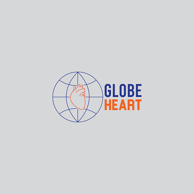 Globe Heart art artist branding design designer designlogo graphic graphic design graphic designer graphics illustrator logo logo designer