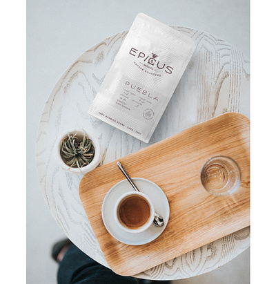 Epicus Coffee roasters cafe clean coffee coffee cup coffee roaster design icon logo minimalism morning coffee package packagedesign packaging plant table typogaphy vector