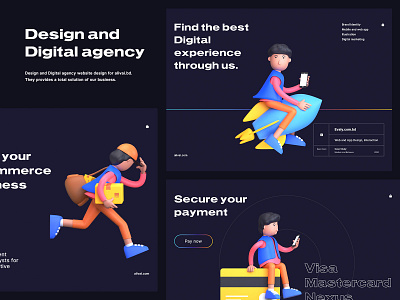 Digital Agency Website app clean concept design design agency digital agency flat landing page landing page design minimal pixorus typography ui ux design vector web web design webdesign website website design