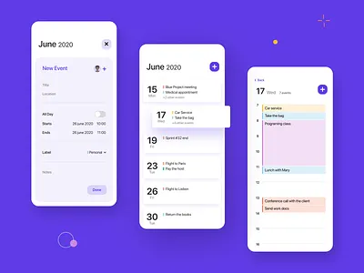 Calendar app 038 calendar dailyui design mobile mobile app productdesign ui ux
