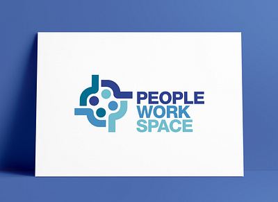 PeopleWorkSpace Logo Designed by The Logo Smith brand identity identity logo logo design logo designer logo marks logos meetings people portfolio typography workspace