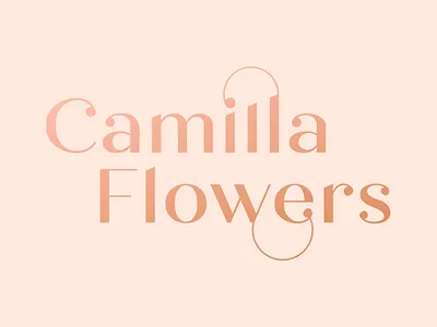 Camilla Flowers logo logo vector flowers typographic