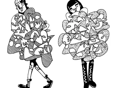 Scribbled Thoughts adobe illustrator fashion illustration line art scribble art