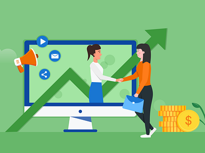 B2B marketing adobe b2b b2b marketing banner design blog post flat illustration guides illustrator jotform
