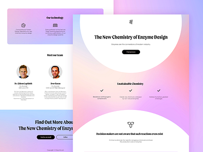 Landing Page Design: Bio Chemisty Homepage UI Website bio chemistry home home page home screen homepage landing landing design landing page landing page design landingpage ui ui ux uidesign uiux website website design