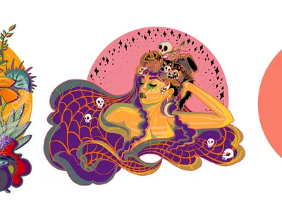 Bitchcraft halloween illustration procreate app sticker design witchcraft witches