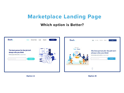 Online market place landing page options ab testing dailyui dailyuichallenge freebie freelancer landing page marketplace neomorphism online product design ui website website design