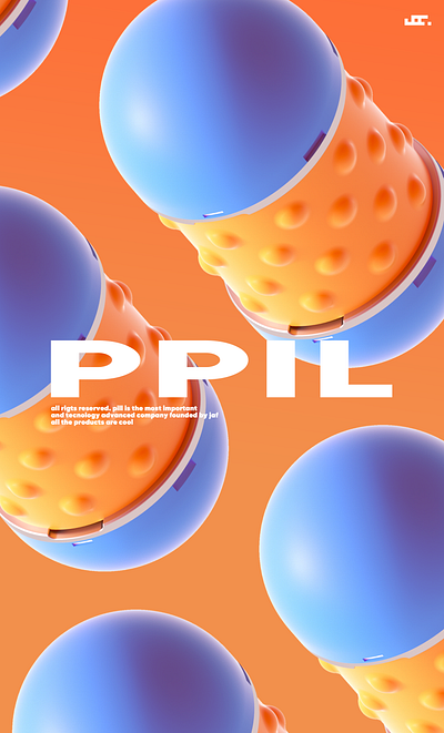 PPIL 3d branding c4d cinema 4d design illustration logo octane render web