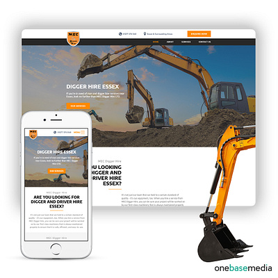 MEC Digger Hire branding design logo design concept marketing agency seo website website design