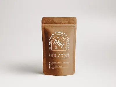 1947 Coffee Grounds | Merchandise Mockup branding design illustration logo logodesign mockup typography