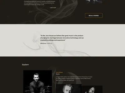 Music courses blues course courses design education first shot firstshot hello dribble hellodribbble jazz landing music music ui new school study ui violin web webdesign
