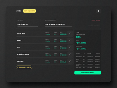 Calculator - Project Budget app design illustration layout minimal product product design typography ui vector web website