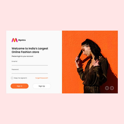 Sign In page for ecommerce website app branding design ecommerce design sign in splash ui web