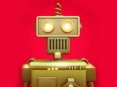 Robot III 3d 3d art 3dsmax art cartoon character computer concept cute cyborg futuristic machine mechanic model render retro robot science scifi technology