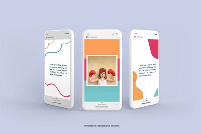 Instagram Stories Templates adobe illustrator branding business creative freelance designer graphicdesign illustration minimal ui vector