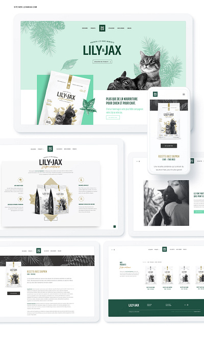 Lily & Jax - website animals branding branding and identity design food logo logo design web webdesign website