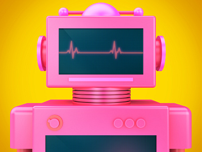 Robot IV 3d 3d art 3dsmax art cartoon character computer concept cute cyborg futuristic machine mechanic model render retro robot science scifi technology