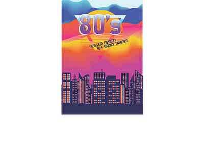 80's Retro Poster by Tanisha adobe illustration adobe illustrator design illustration inspired