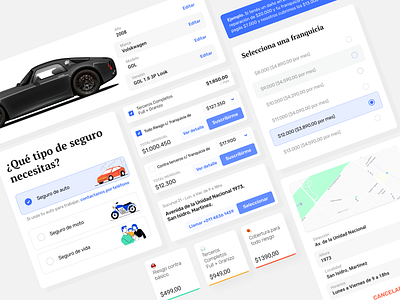 [UI Components] - 123Seguro, Insurance Product car cards component components dark design franchise insurance insurance app insurance company light ui