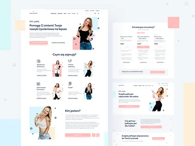 Website for fitness industry - Patrycja Rublewska clean design diet dietician ecommerce fitness pricing products services shop ui ux web website