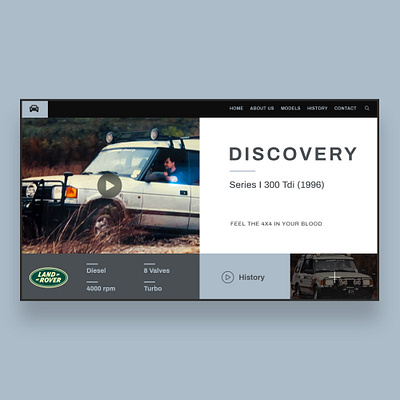 Web UI Inspiration - N. 5 - Land Rover 4x4 art automotive branding cars design discovery hero image hero section illustration inspiration landing landing page landrover logo ui design uidesign uxdesign webcars