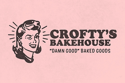 Croft's Bakehouse WIP branding distressed graphic design graphic design illustration lettering logo retro vintage