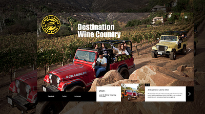 Cloud Climbers Jeep Tours design ui web design