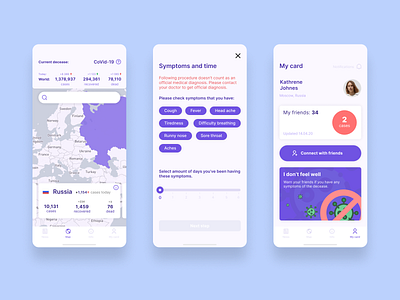 Pandemic tracker app coronavirus covid flat pandemic ui
