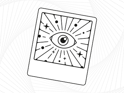 evil eye card deck design future illustration mistic polaroid vector zodiac