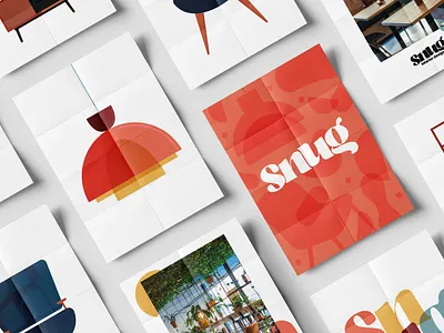 Snug interior design branding brand brand design brand identity branding branding and identity branding concept flat illustration furniture illustration interior interior illustration interior styling interiordesign logo logo mark mid century mid century modern type vector vector art