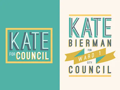 Kate for Council branding candidate city council design font design gold goodtype green logo logo political political logo sans serif type typography