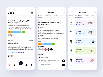 Product management app app calendar design ios management tasks ui ux