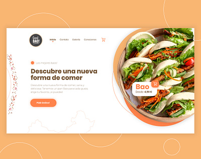 Bao Restaurant Website Design design design art designer designs desktop food food app restaurant restaurant app ui ui ux ui design uidesign uiux ux ux ui ux design uxdesign uxui website