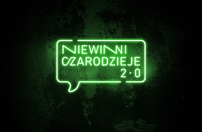 Niewinni Czarodzieje 2.0 logo 2.0 czarodzieje glow logo logo design logotype neon niewinni wizards wojewodzki