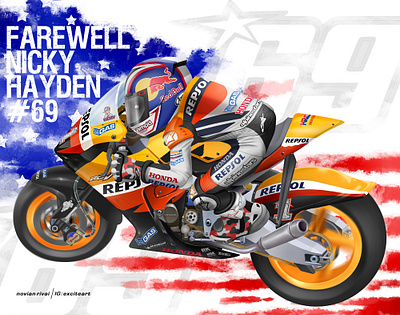 Farewell Nicky Hayden illustration