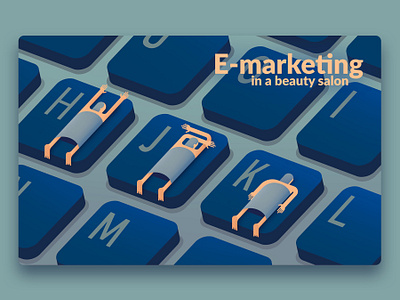 E-marketing basic beauty salon business color e mail marketing funny illustration illustrator keyboard marketing simple vector